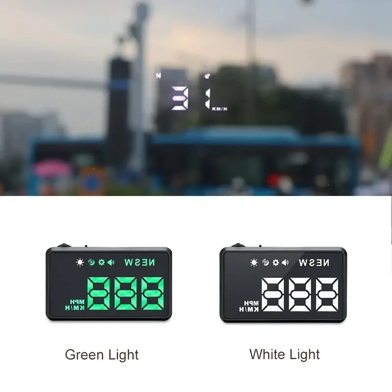 KWHUD Universal Car HUD Speedometer with Compass