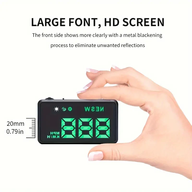 KWHUD Universal Car HUD Speedometer with Compass