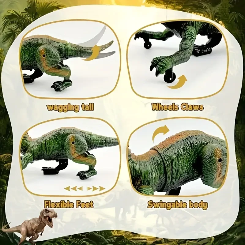 Remote Control Tyrannosaurus Rex Dinosaur Toy  Glowing Spray