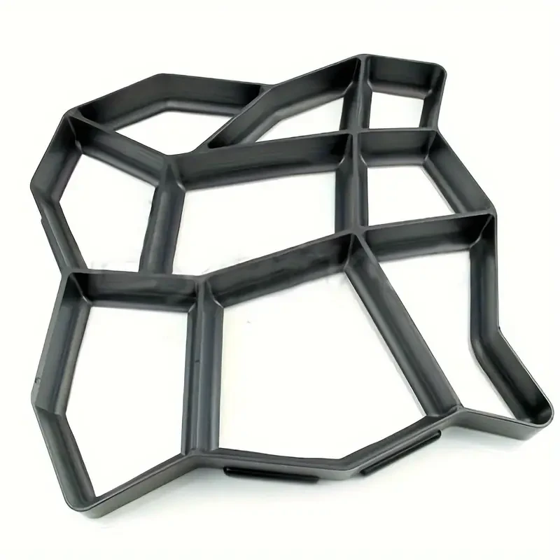 Walk Maker Mould 43.5x43.5 Cm Stone Mold Paving Pavement Concrete Mould Stepping Stone Paver Black