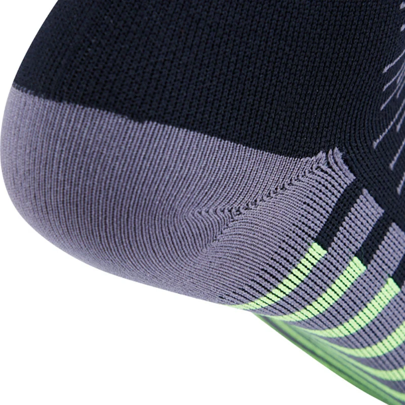 LEAKDRY Merino Wool Thermal-lite Waterproof Socks Knee High Black&Green