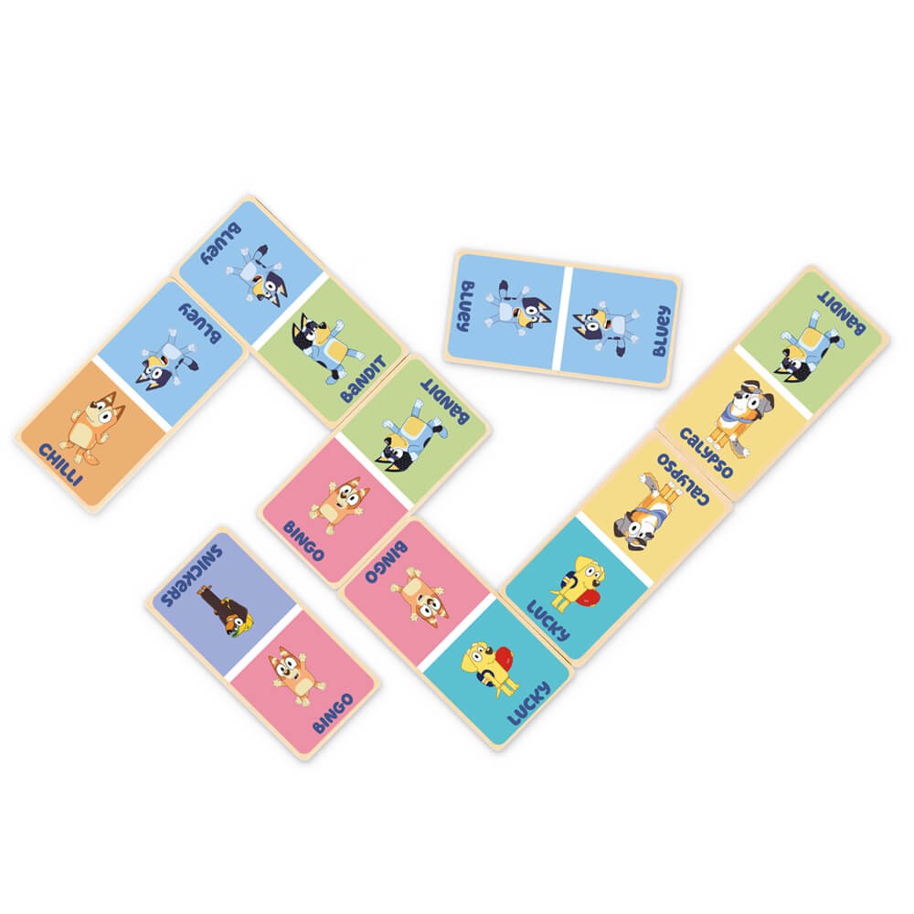 Bluey Wooden Dominoes