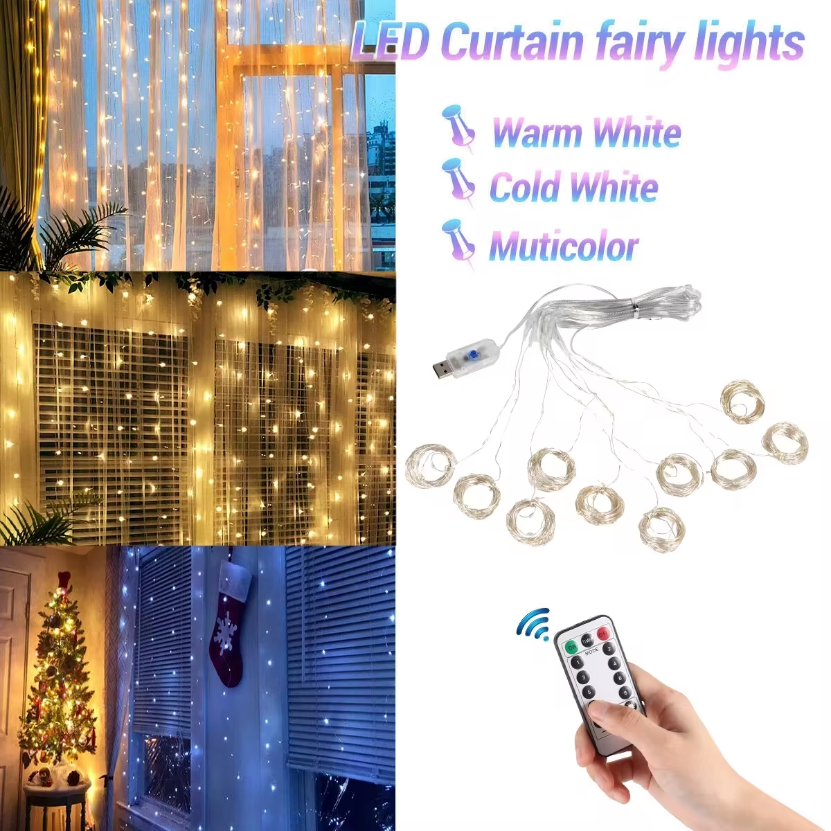 Solar Crystal Globe LED String Lights 60 LED 8 Lighting Modes IP65 Fairy Light Christmas Garland For Garden Party Decor 1pc/2pcs