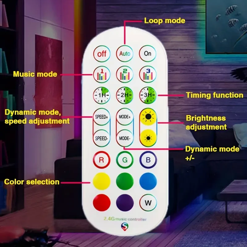 3D Thunder Cloud LED Light - 4.88m Colorful Atmosphere Night Light