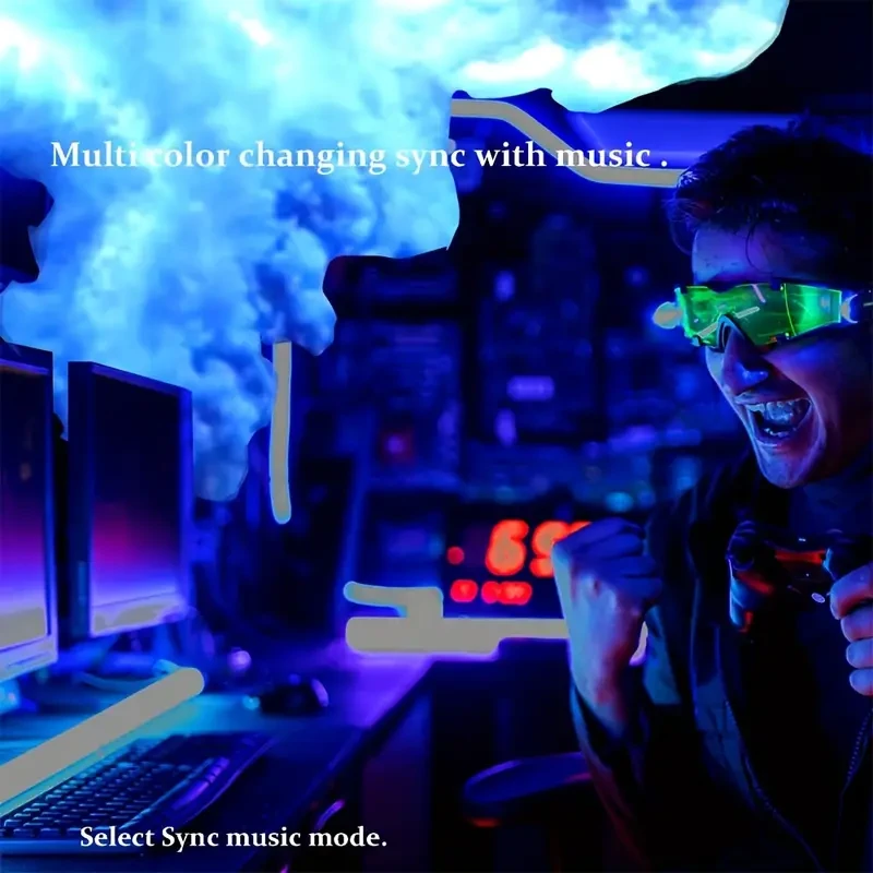 3D Thunder Cloud LED Light - 4.88m Colorful Atmosphere Night Light