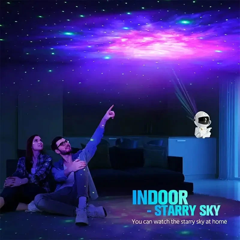 Whimsical Astronaut Star Projector Night Light
