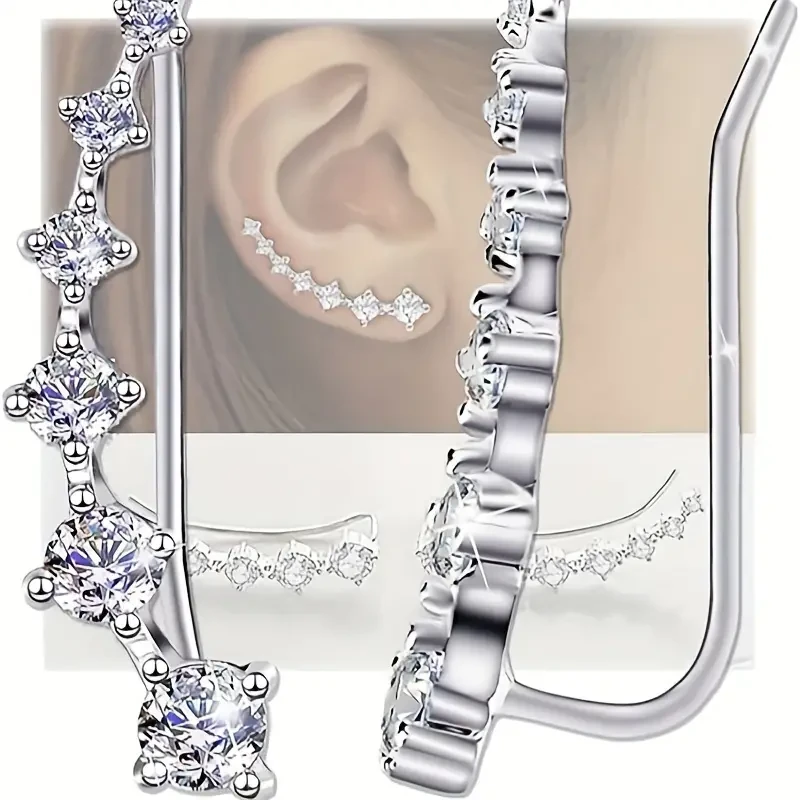 Sterling Silver Zirconia Stud Earrings