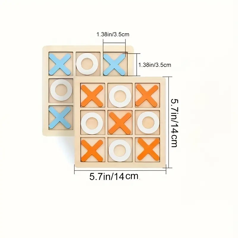 Classic Xo Tic-Tac-Toe Wooden Board Game