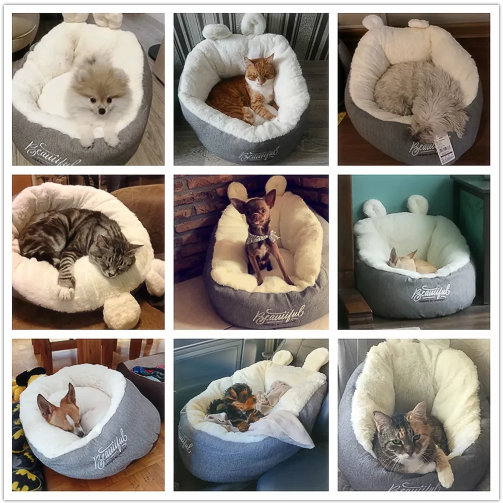 Pet Bed Warming Soft Sleeping Bag Cushion