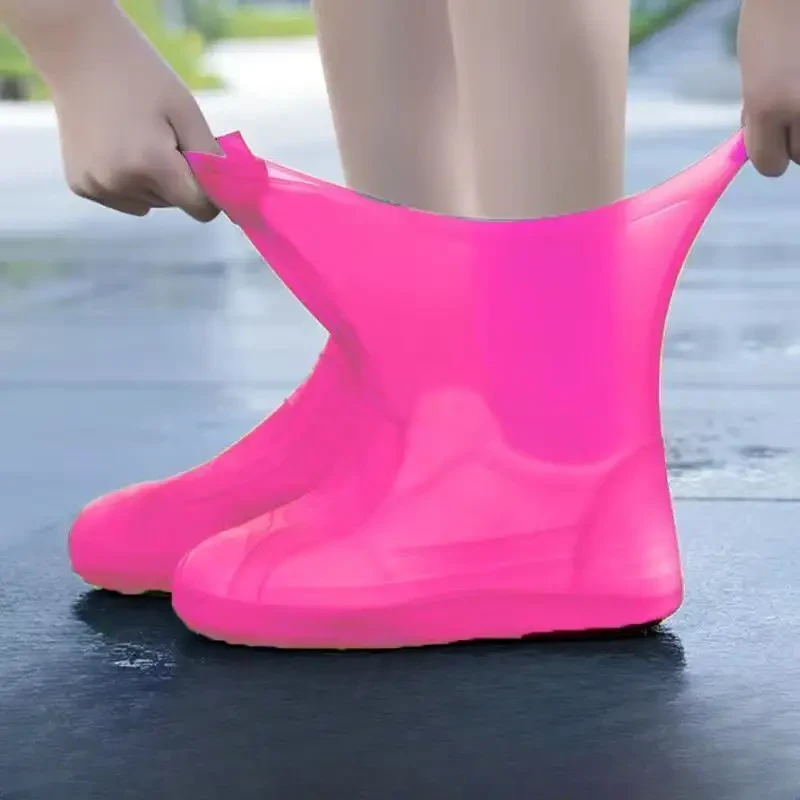 3 Pair Waterproof Reusable Latex Rain Boot Covers - Universal Fit, High-Quality, All Weather Protection