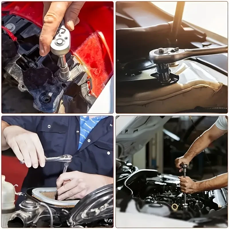 151/53-Piece Professional Automotive Tool Set with Ratcheting Wrenches