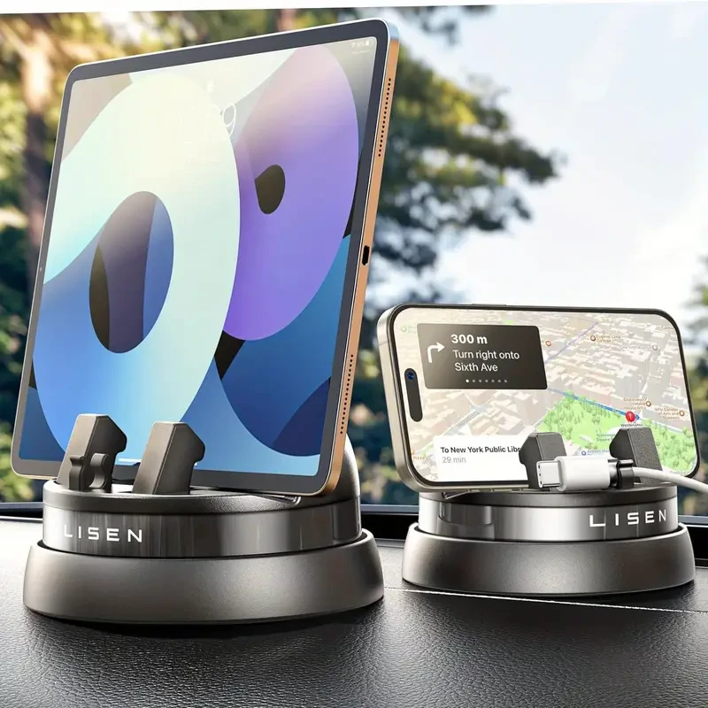 LISEN Car Dashboard Phone Mount - 360 Rotatable