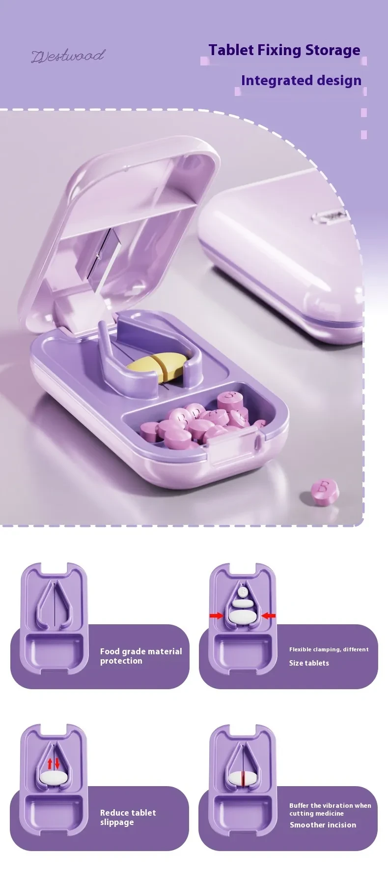 Mini Medicine Cutting Medicine Storage Box