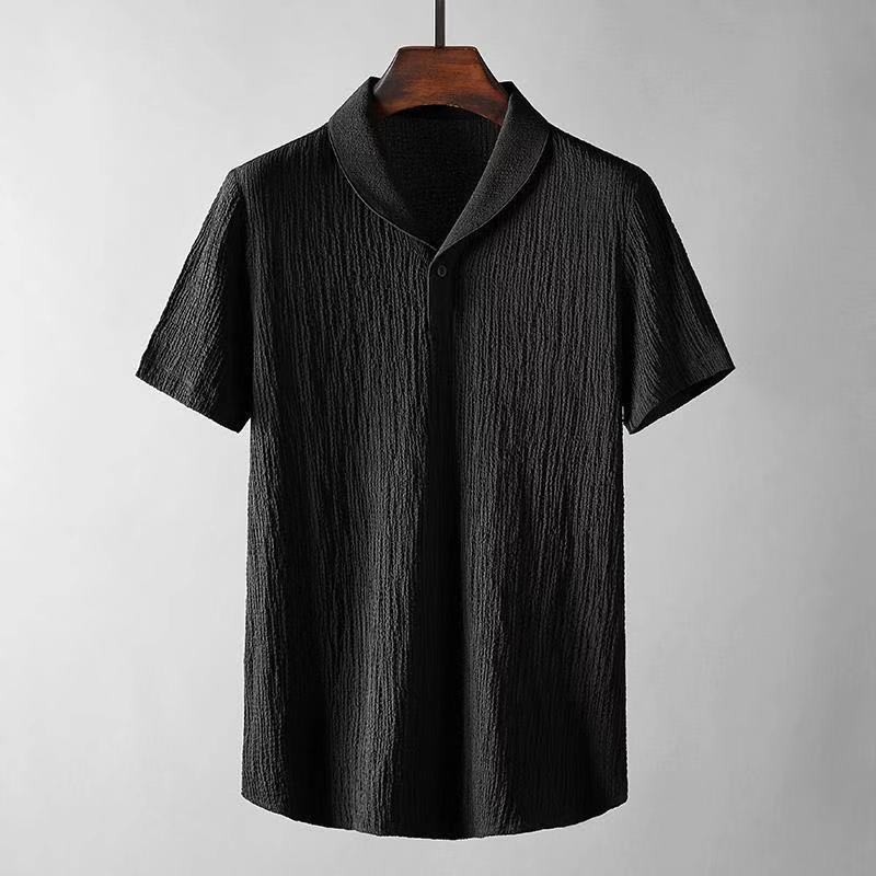 Loose Short Sleeve Top & Drawstring Trousers Men's wear