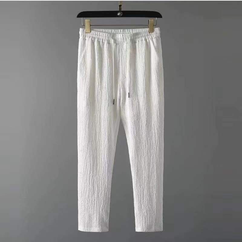 Loose Short Sleeve Top & Drawstring Trousers Men's wear