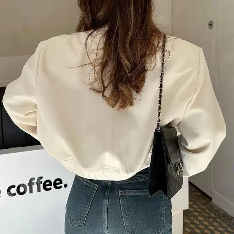 Fashion Button Stand-collar Jacket With Big Pockets