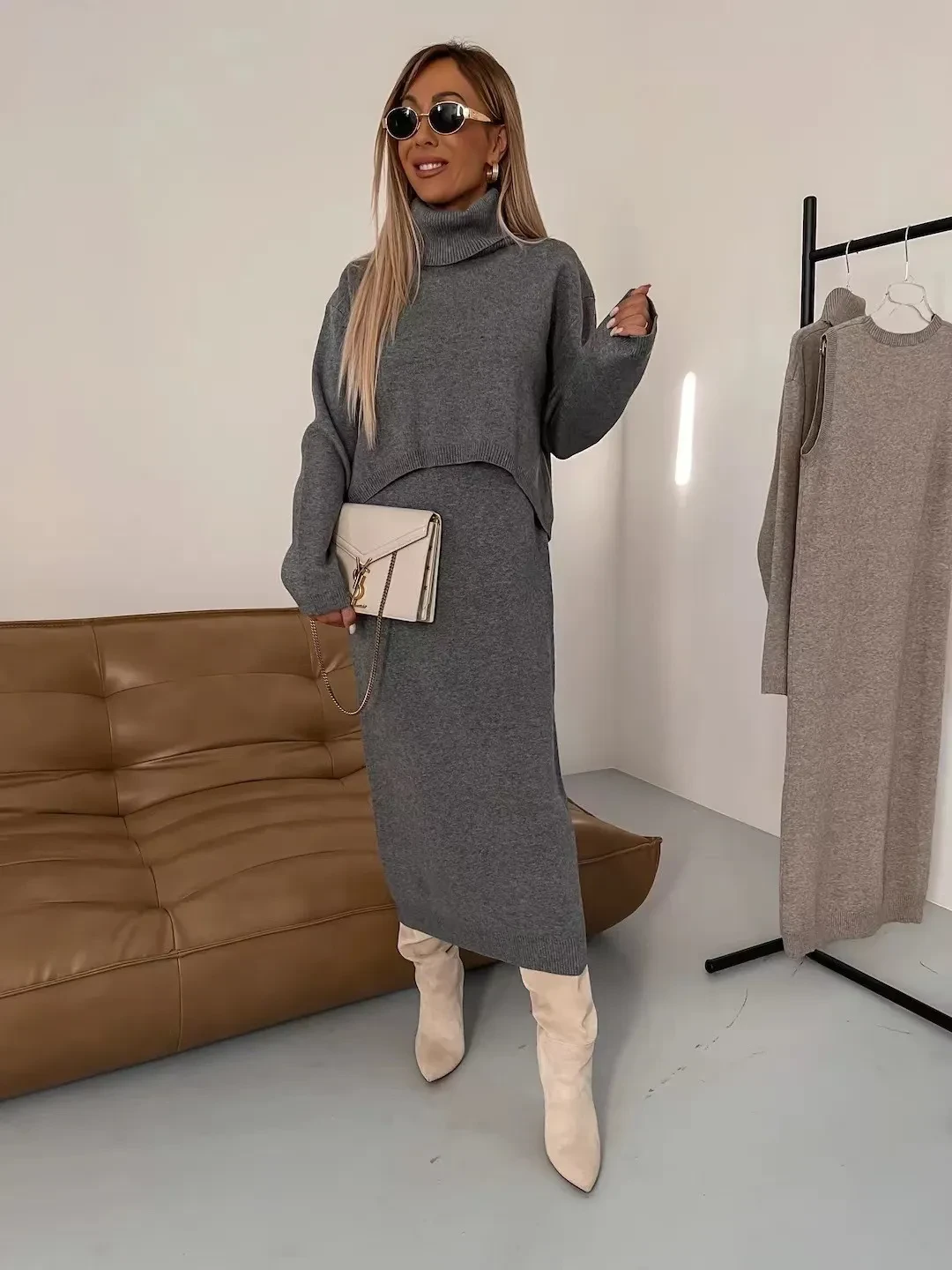 2pcs Sweater Suit Winter