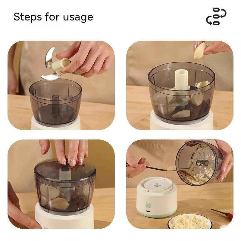 Mini Meat Grinder Household Electric Small Mixer Mincing Machine Automatic Multi-function Filling Intelligent Cooking Machine