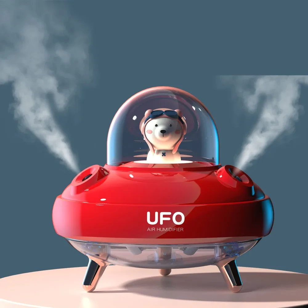 Dual Nozzle Wireless Ultrasonic USB Cartoon Bear Humidifier