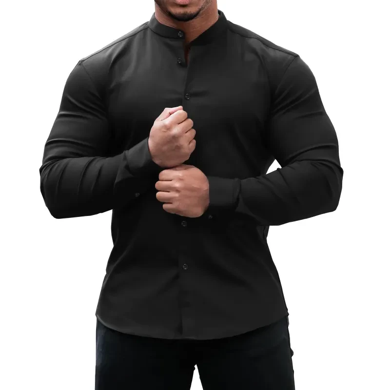 Men's Long Sleeve Casual Button-Down Shirt