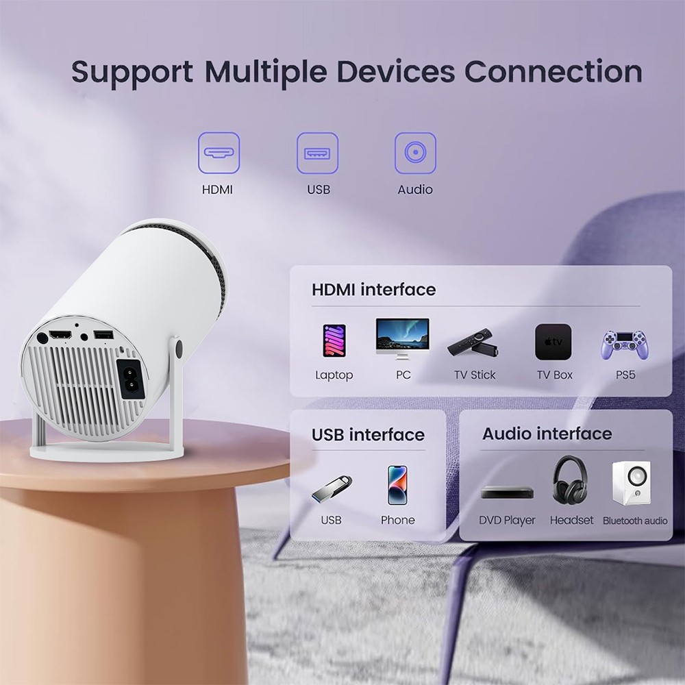 Home HD Projector Bluetooth Portable Mini 4K Mini Phone Y5S Home Theater Projector