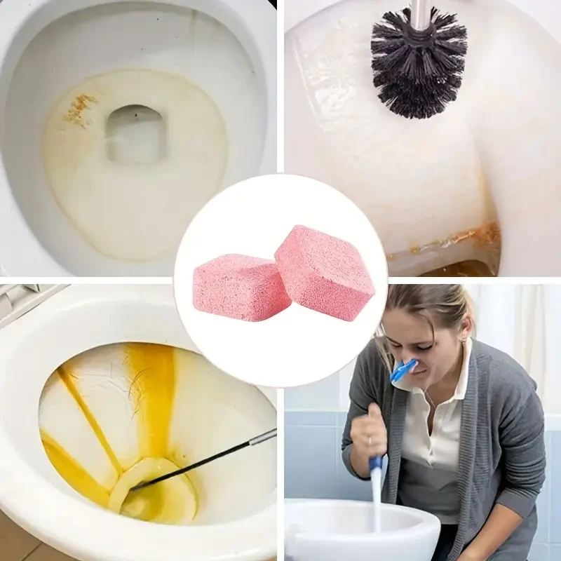 10pcs Automatic Toilet Bowl Cleaning Tablets - Effervescent & Deodorizing