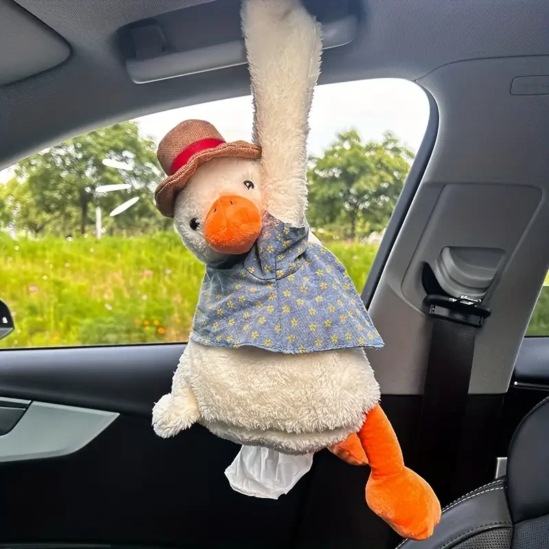1pc Adorable Duck-Shaped Hanging Car Tissue Holder