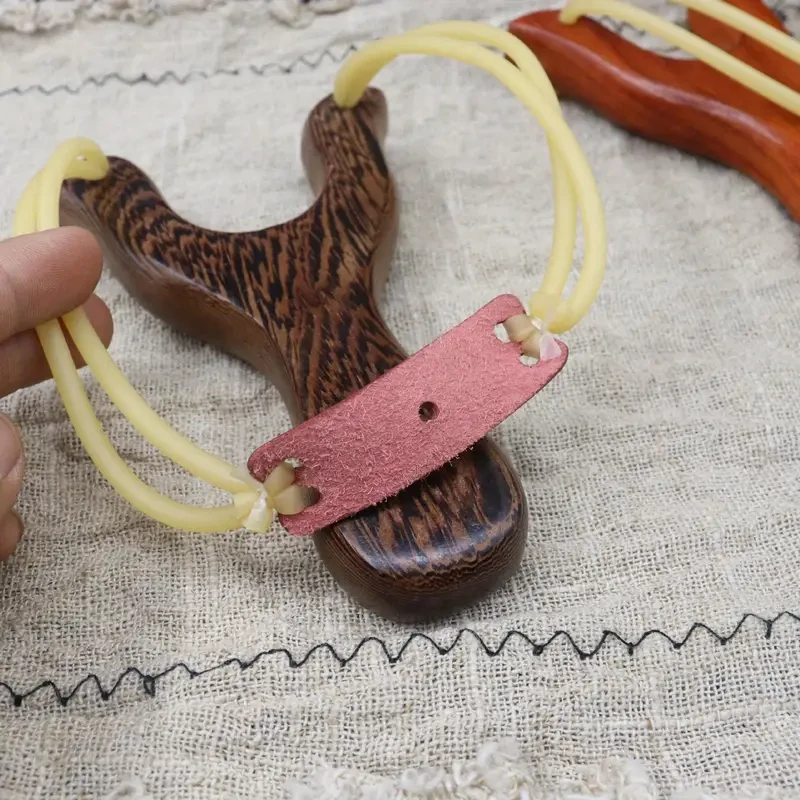 Professional Slingshot Set - Wooden Handle & Marble Ammo Balls