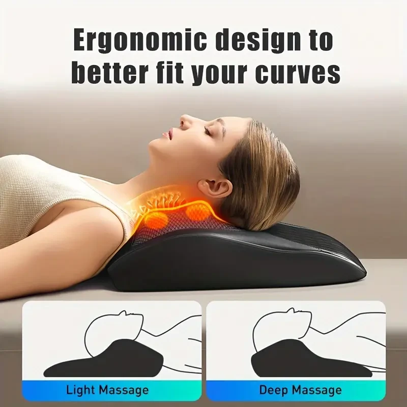 3D Shiatsu Neck & Back Massager Pillow With Heat
