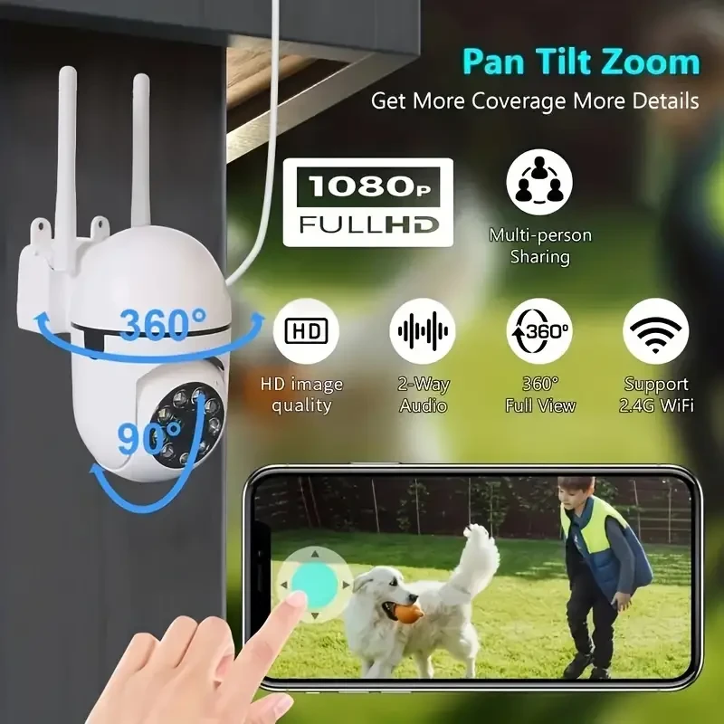 Anyazhineng HD Night Vision Security Camera - 360 Wireless WiFi Smart Surveillance