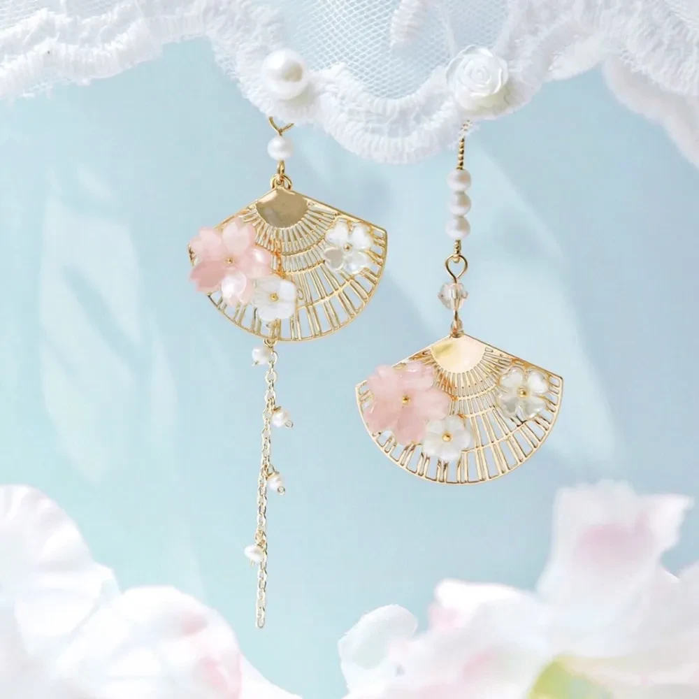 Chinese Fan Earrings