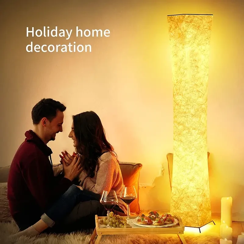 Soft Light Floor Lamp, 132.08cm Simple Design Morden Slim Warm Light