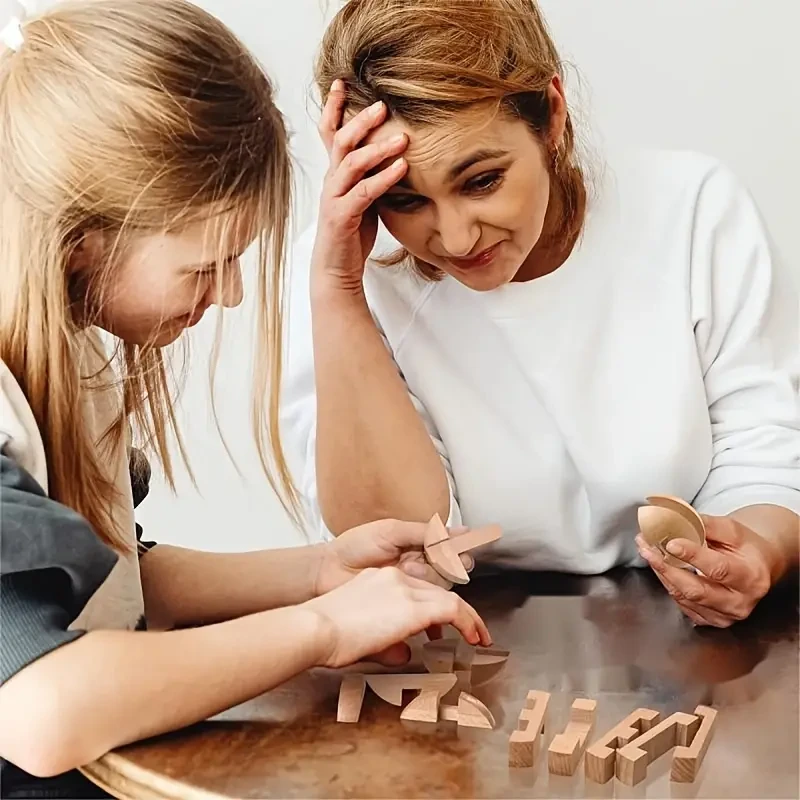 Wooden Magic Ball Puzzle  Brain Teaser Toy & Intelligence Game