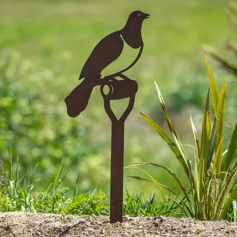 Charming 3pcs Bird Family Metal Garden Stakes  Outdoor Patio & Lawn Decor