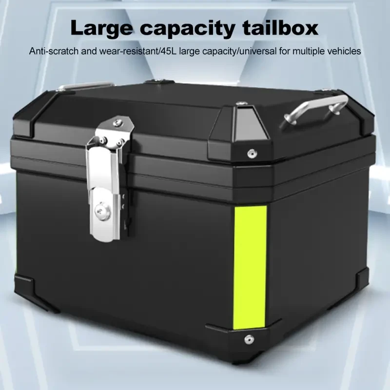 LIXADA 45L Motorcycle Rear Trunk  Waterproof Helmet & Luggage Storage Box