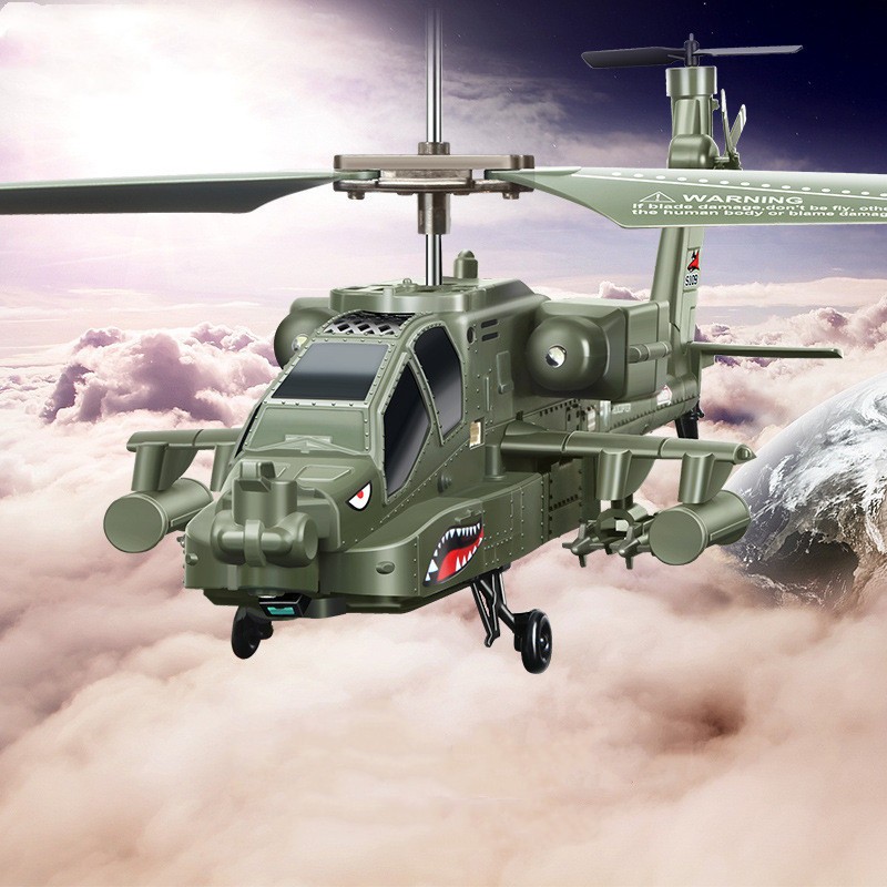 Fighter Anti-Fall Remote Control Helicopter Drone Apache Aircraft Toy