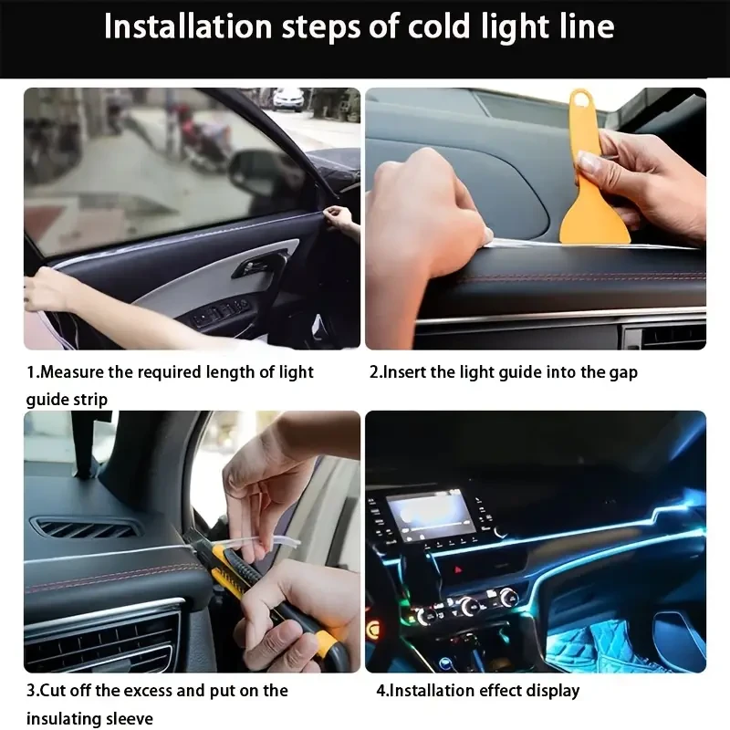 5 Meters RGB Car Interior Lights  USB Control