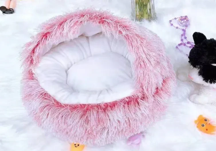 Bed House Soft Long Plush Pets Bed