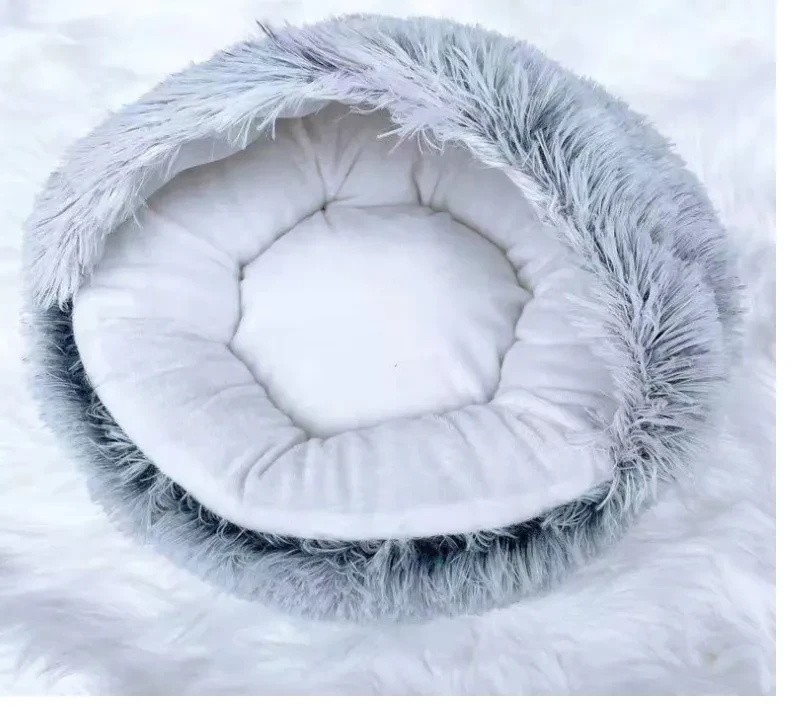 Bed House Soft Long Plush Pets Bed