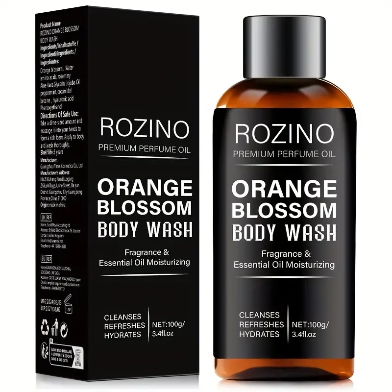 100g Orange Blossom Mens Body Wash  Moisturizing & Exfoliating