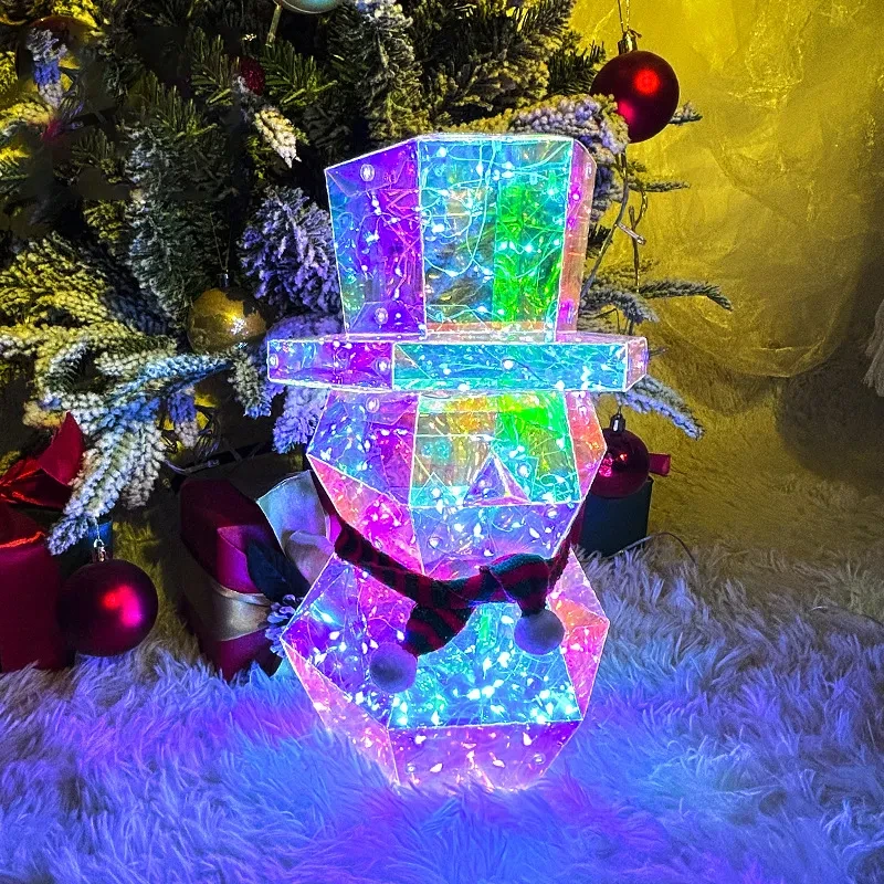 Christmas Colorful Snowman Festival Atmosphere