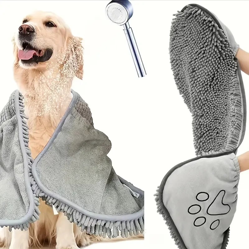 RapidDry Pet Bath Towel  Super Absorbent & Gentle Grooming Towel