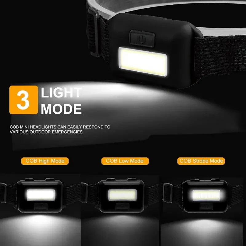Super Bright 5 LED Rechargeable Headlamp  Powerful Head Torch for Outdoor Use