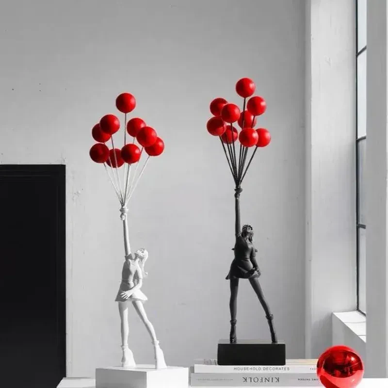 Bubble Girl Character Sculpture Decoration