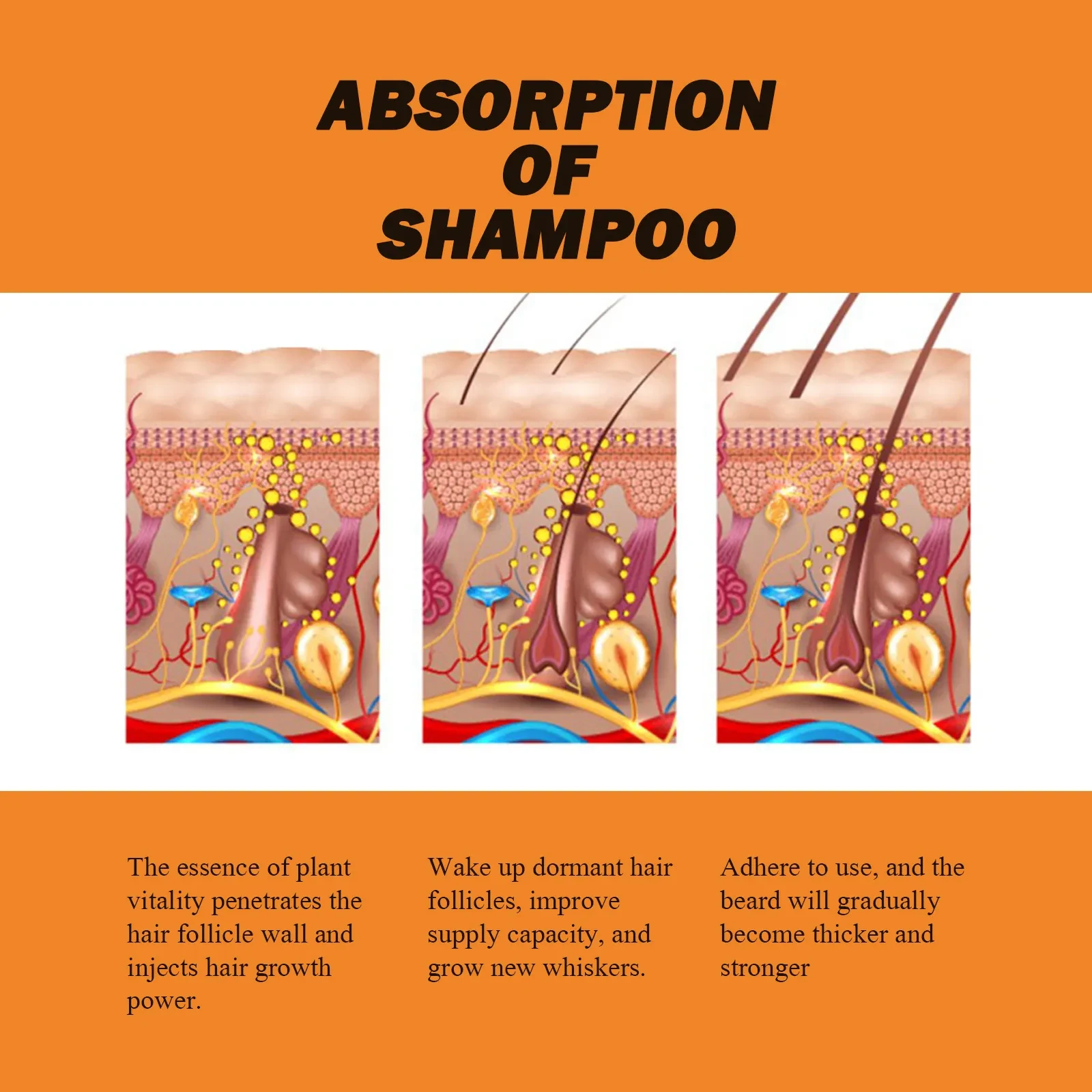 White To Black Shampoo Men's Hair Cleaning