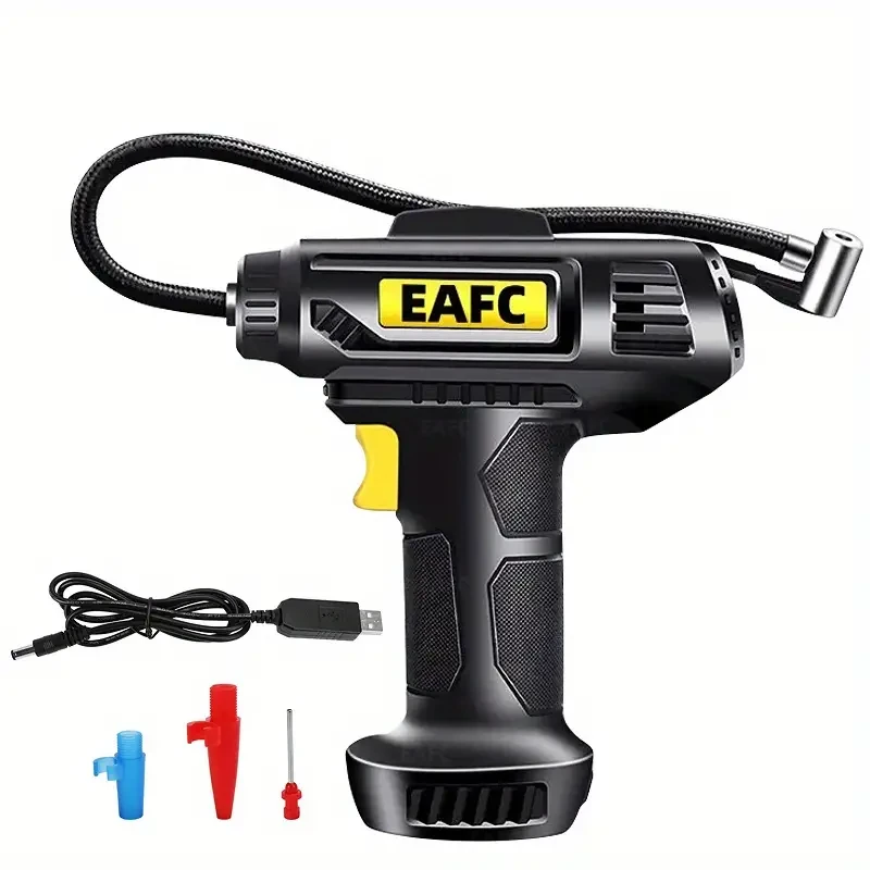 Wireless Car Tire Inflator Pump Portable Air Compressor, Air Pump For Car Motorcycle Bicycle, Tires Electric Tire Pump With Pressure Gauge Light