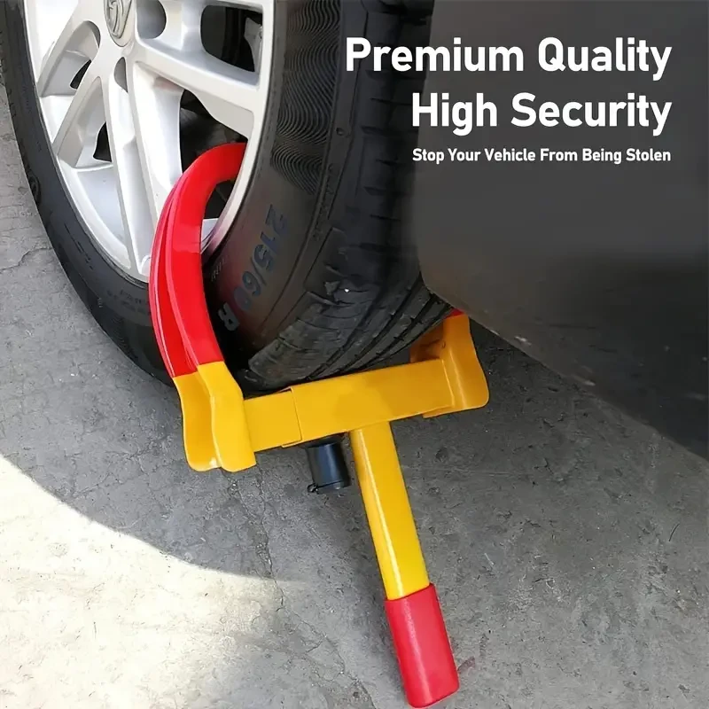 Anti Theft Wheel Lock Clamp Adjustable Boot Trailer Car Truck Boat Towing Locks For ATV RV SUV Car Golf Cart Boats Motorcycles Great Deterrent Bright