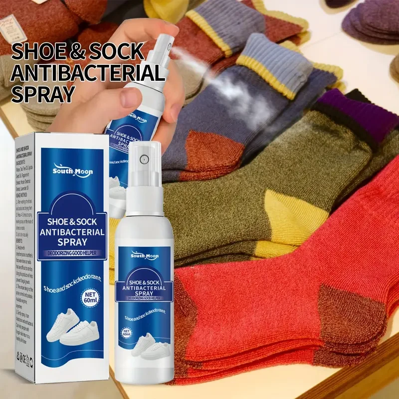 60ml [99.99% Deodorant] Shoe Deodorant Spray, Silver Ion Shoes And Socks Anti-odor