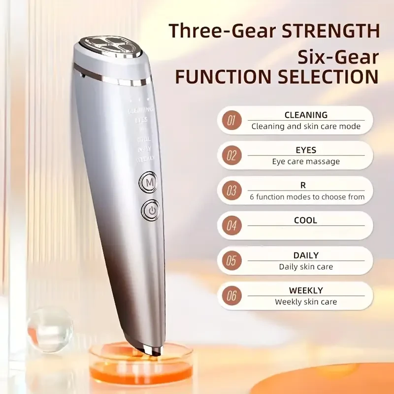 Rechargeable Multifunctional Facial Skin Care Device, USB Charging, 2000mAh Lithium Polymer Battery, Low Voltage Beauty Tool for Home Use, Ideal Gift for Women