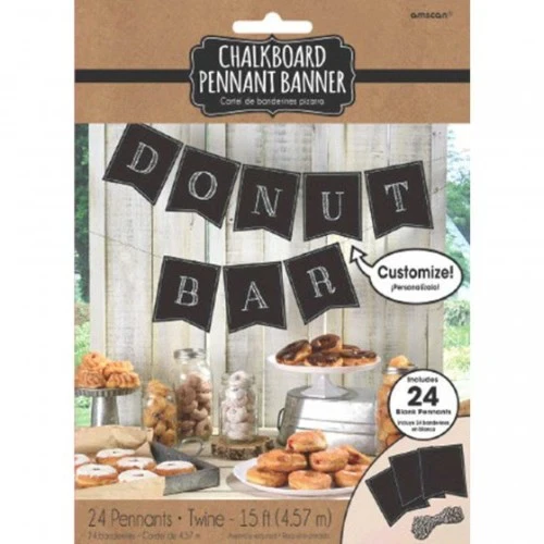 Chalkboard Table Banner Paper & Wooden Picks
